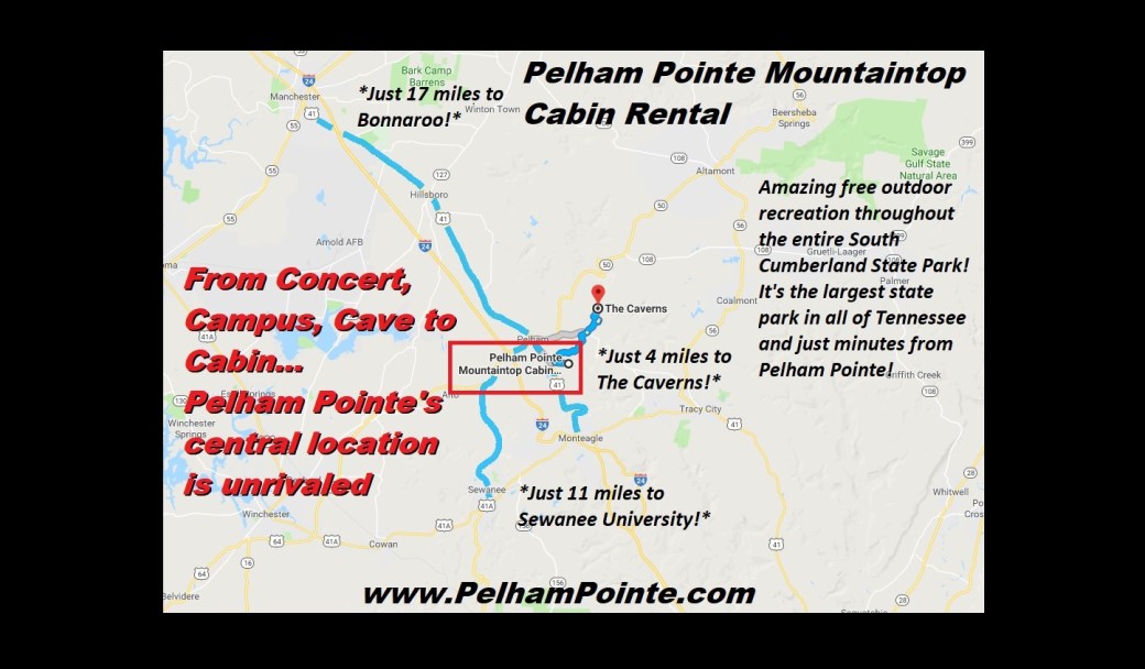 Pelham Pointe Mountaintop Cabin Central Location